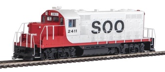 GP9 EMD Phase II 2411 of the Soo Line with chopped nose - digital sound fitted