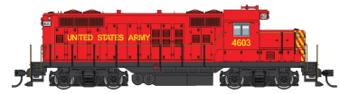 GP9 EMD Phase II 4623 of the US Army - chopped nose - digital sound fitted