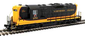 GP9 EMD Phase II 206 of the Northern Pacific - high hood - digital sound fitted