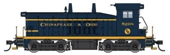 NW2 EMD Phase V 5208 of the Chesapeake and Ohio - digital sound fitted