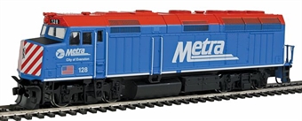 F40PH EMD City of Evantson 128 of the Metra