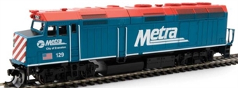 F40PH EMD 129 of the Metra 