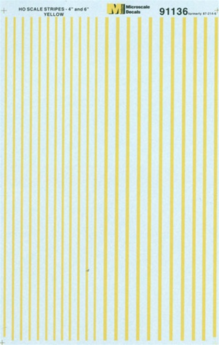 Striping 4" and 6" Widths, Yellow