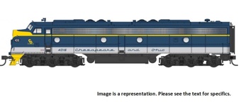 E8 A EMD 4012 of the Chesapeake and Ohio - digital sound fitted