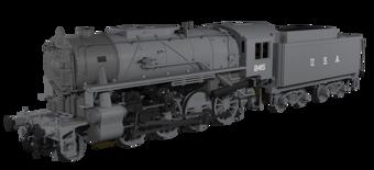 USATC S160 2-8-0 LMS Wartime Dark Grey U.S.A on Tender No.2415 Steam Locomotive - DCC Sound