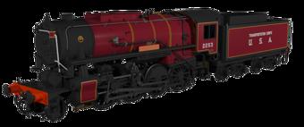 USATC S160 2-8-0 Omaha Maroon with Transportation Corps U.S.A on Tender No.2253 (as Preserved) Steam Locomotive - DCC Sound