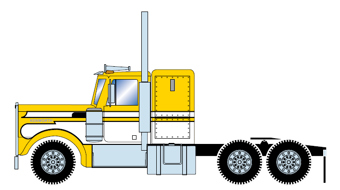 Kenworth Tractor of the Yellow/White