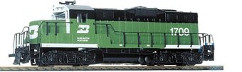 GP9M EMD 1762 of the Burlington Northern
