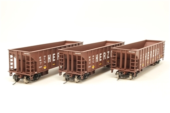 Ballast hopper cars 'Herzog' - pack of 3