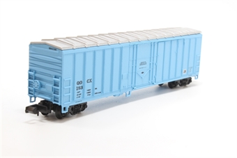 50' exterior post insulated boxcar of Quaker Oats - light blue with aluminum roof 193