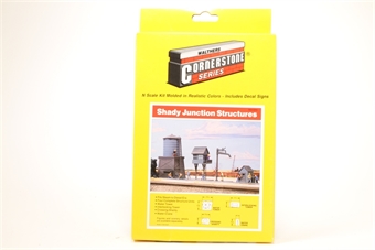 Shady Junction Structures - Water Tank, Crossing Shanty, Water Crane & Storage Shed