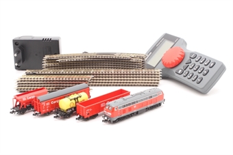 Cargo Express train set - includes Class BR 218 loco and four wagons of the DB AG, plus digital controller and track