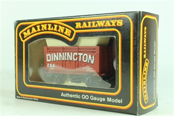 7 plank wagon with coal rails - Dinnington 254 in red
