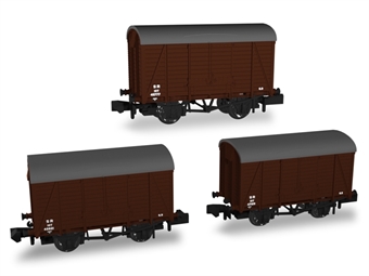 10t covered vans diag D1426 in SR livery (post-1936) - pack of three