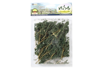 Pack of sixty assorted trees - dark colour
