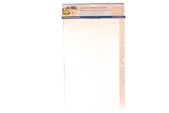 Embossed plastic sheet - corrugated metal siding - pack of two 12" x 7.5" sheets