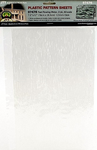 Plastic Pattern Sheets, Fast Flowing Water - pack of 2