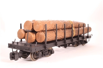 Flat Car With Log Load (Painted, Unlettered)