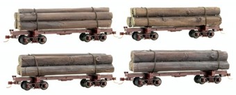 Log Car with Load (4-Pack)