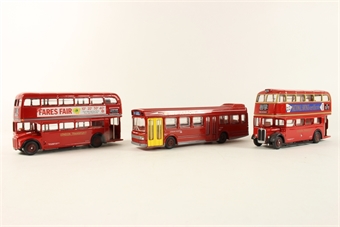 London Transport Museum Set 1, red RT, RM and Leyland National buses
