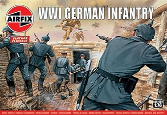 Pack of WW1 German Infantry - Airfix Classics range - plastic kit
