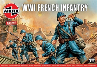 Pack of WW1 French Infantry - Airfix Classics range - plastic kit