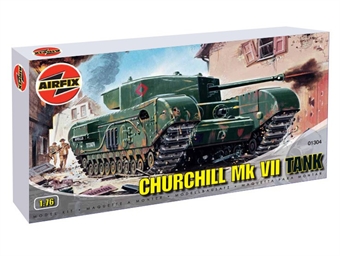 Churchill MkVII tank with British Army marking transfers - Suitable load for OO Warwell Wagon