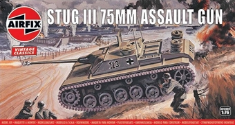 Stug III 75mm assault gun - Airfix Classics range - plastic kit