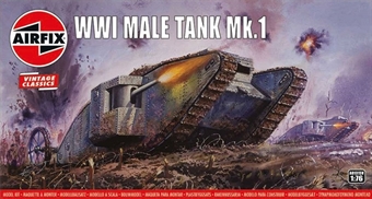 WW1 Mk1 Male tank - Airfix Classics range - plastic kit