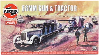 88mm Flak Gun & Tractor - Airfix Classics range - plastic kit