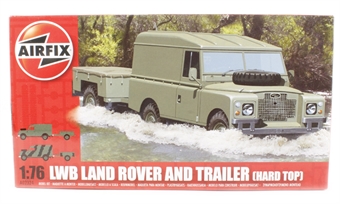 Long Wheelbase Landrover (Hard Top) & GS Trailer with British Army marking transfers