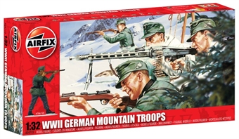 WWII German Mountain Troops (Gebirgsj+ñger) in assorted poses (14)
