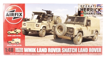 British Forces Land Rover twin set with Land Rover "Snatch" & Land Rover Wolk WIMIK with British Army marking transfers