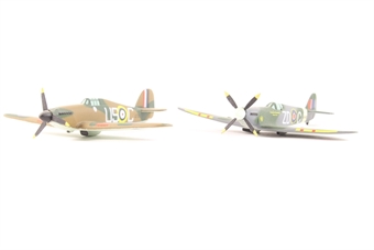 Hawker Hurricane Mk I Royal Air Force LF363/US-C, AB910/ZD-C Battle of Britain Memorial Flight, Spitfire and Hurricane set of 2