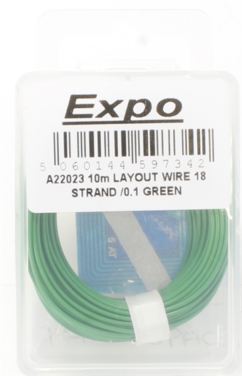 Multicore Wire Green - 10m Roll of 18/0.1mm
