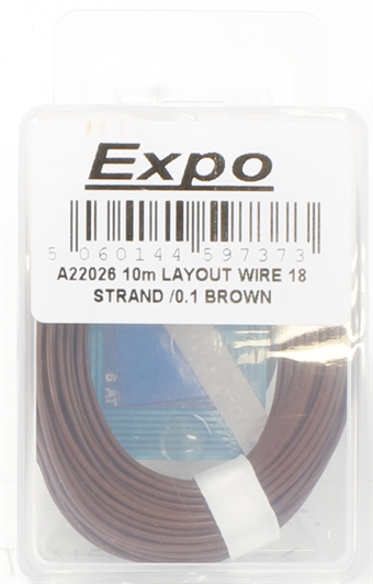 Multicore Wire Brown - 10m Roll of 18/0.1mm