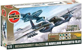 Dogfight Double De Havilland Mosquito with RAF marking transfers and Me262 with Luftwaffe markings
