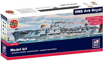 HMS Ark Royal with Royal Navy marking transfers and display board