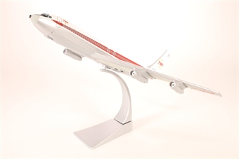 Boeing B707-331B Trans World Airlines N18709 1960s colours with rolling gears with stand