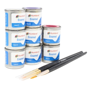Enamel Paint and Brush Creative Set