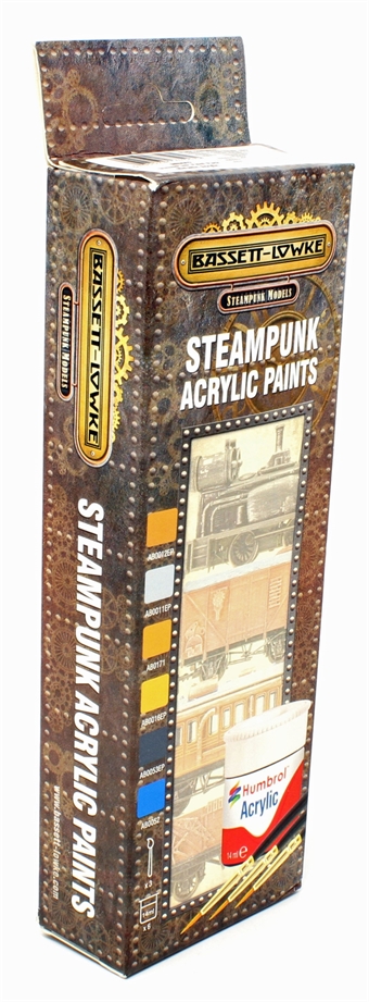Steampunk acrylic paint pack - metallic colours