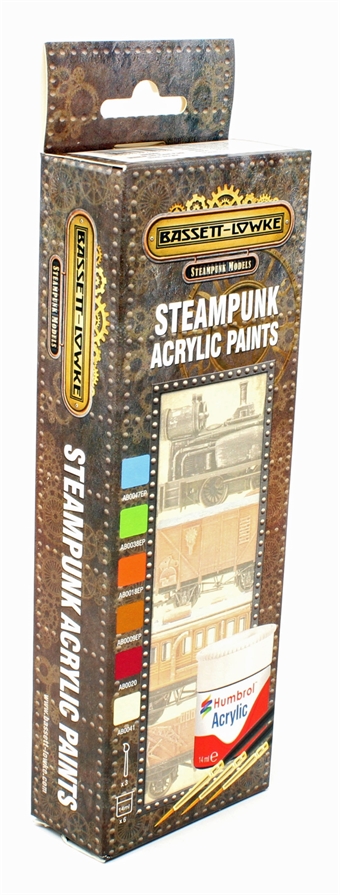 Steampunk acrylic paint pack - gloss colours