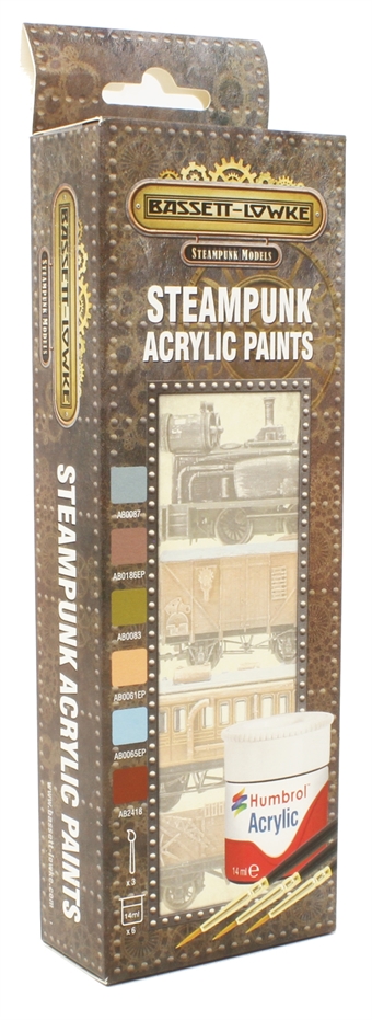 Steampunk acrylic paint pack - matt colours pack 2