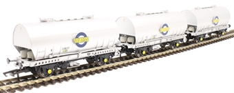 PCV cemflo powder wagons in Blue Circle cement chrome livery - Pack B - pack of three