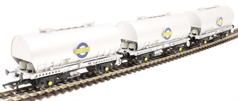 PCV cemflo powder wagons in Blue Circle cement chrome livery - Pack C - pack of three