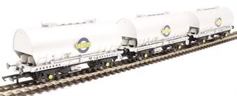 PCV cemflo powder wagons in Blue Circle cement chrome livery - Pack F - pack of three