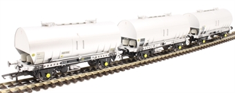 PCV cemflo powder wagons in chrome livery - Pack J - pack of three