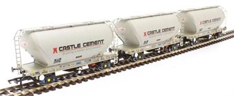 PCA bulk cement hoppers in revised (2000s) Castle Cement livery - Pack P - pack of three