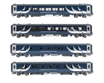 Mark 5 4 car coach pack in Caledonian Sleeper livery - Lowlander pack 1 - exclusive to Accurascale