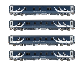 Mark 5 4 car coach pack in Caledonian Sleeper livery - Lowlander pack 4 - exclusive to Accurascale
